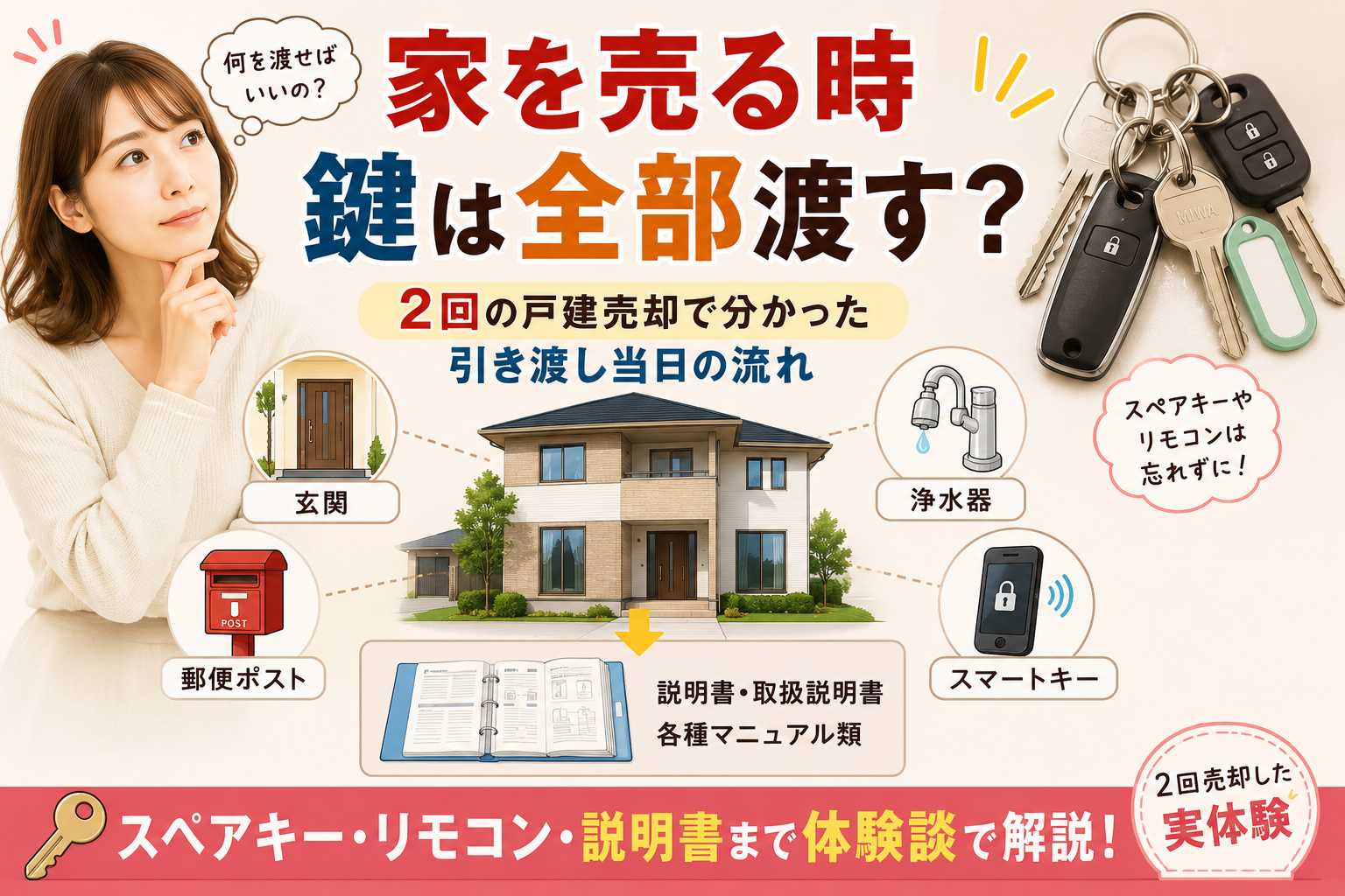 家を売る時、鍵は全部渡す？2回の戸建売却で分かった引き渡し当日の流れ